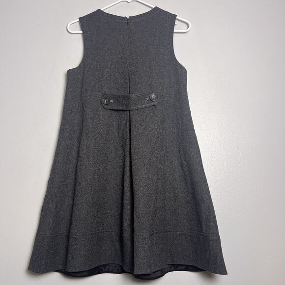 Theory Sleeveless Wool Blend Sheath Dress Gray Sz 6 Office Preppy Career A Line - Picture 9 of 14